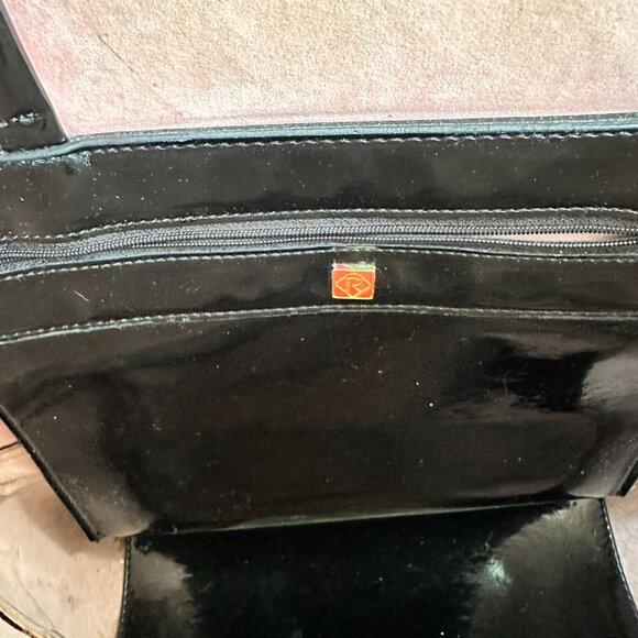 Relic by Fossil Black Tote Bag Patent Leather Tassel Purse Large Handbag - Picture 7 of 9